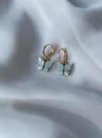 B U T T E R F L Y  Hoop earrings - Witte Art