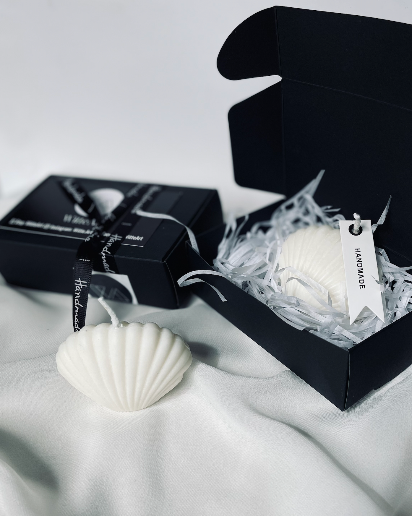 S H E L L  candle  Small - Witte Art