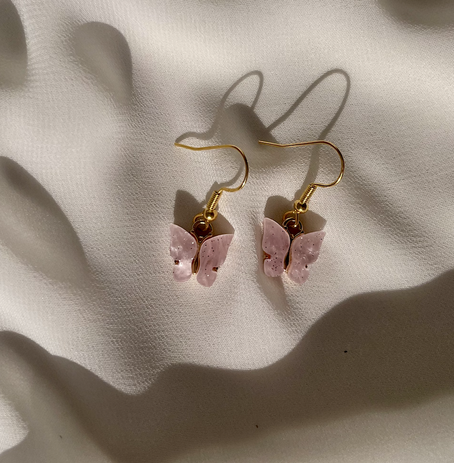B U T T E R F L Y  Dangle earrings - Witte Art