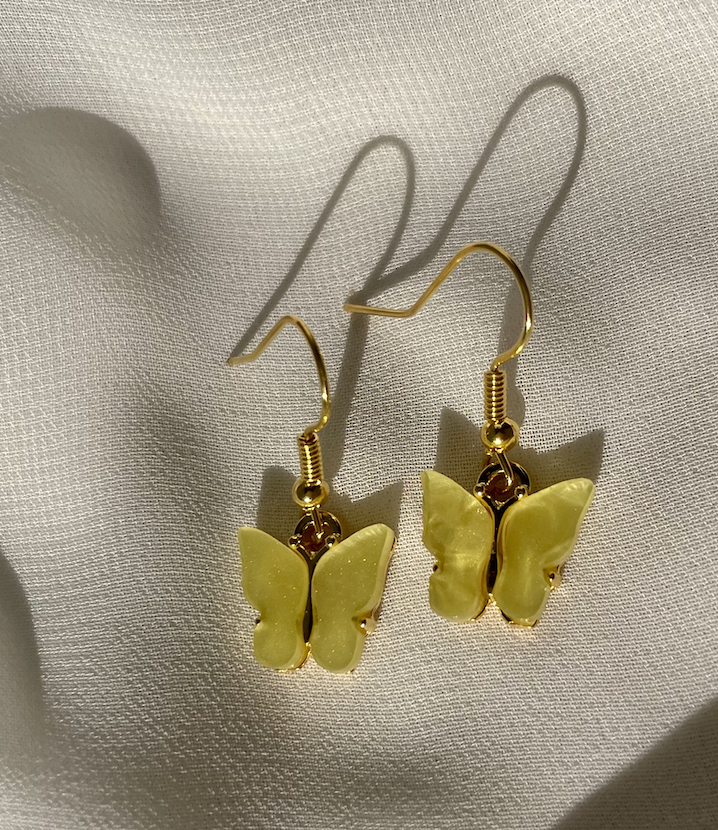 B U T T E R F L Y  Dangle earrings - Witte Art