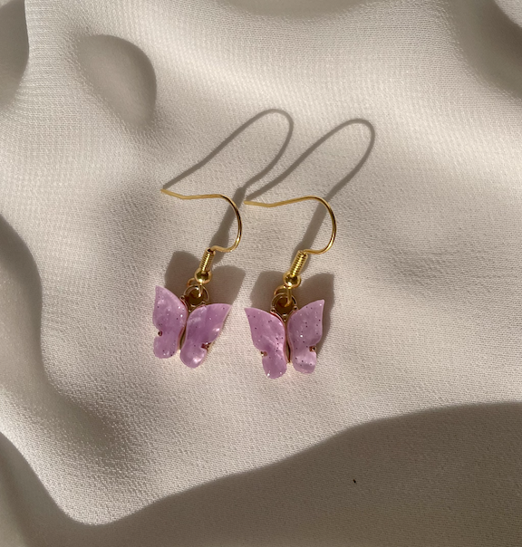 B U T T E R F L Y  Dangle earrings - Witte Art