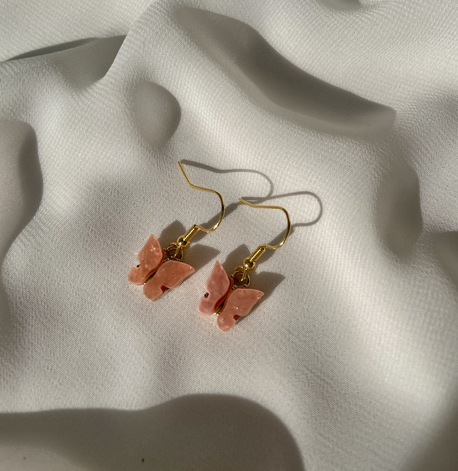 B U T T E R F L Y  Dangle earrings - Witte Art