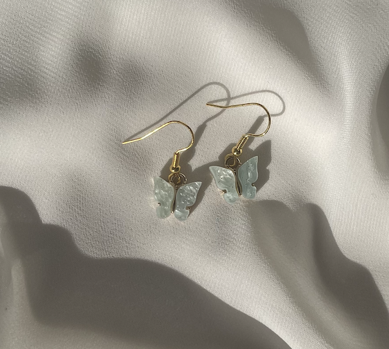 B U T T E R F L Y  Dangle earrings - Witte Art