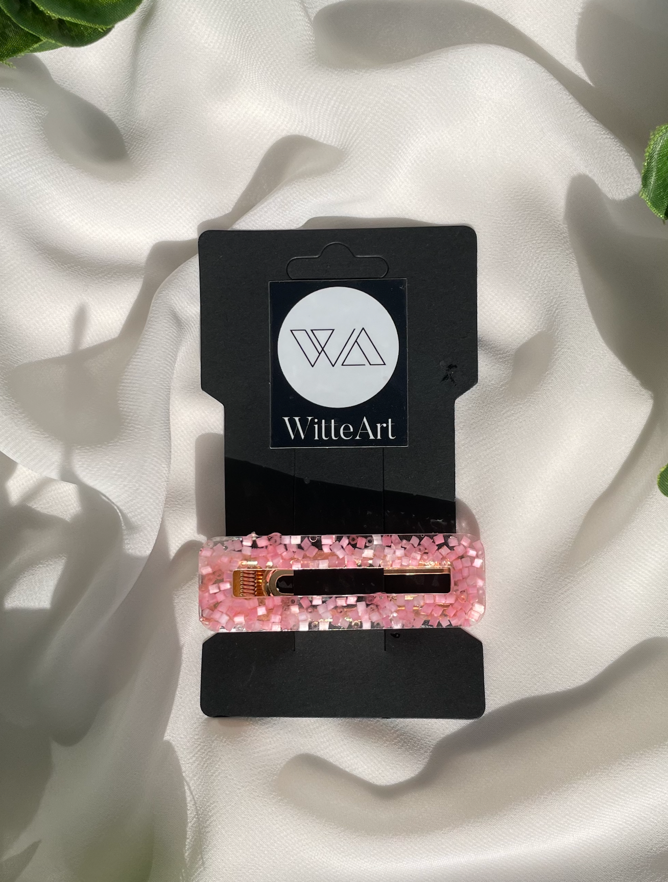 A M Y  Hair clips Pink - Witte Art