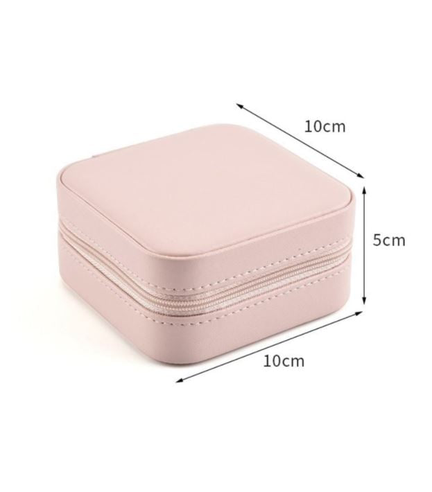 Personalized Travel jewelry box with name - Gold - Witte Art