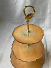 Load image into Gallery viewer, T R A Y Three tier coral with gold - Witte Art
