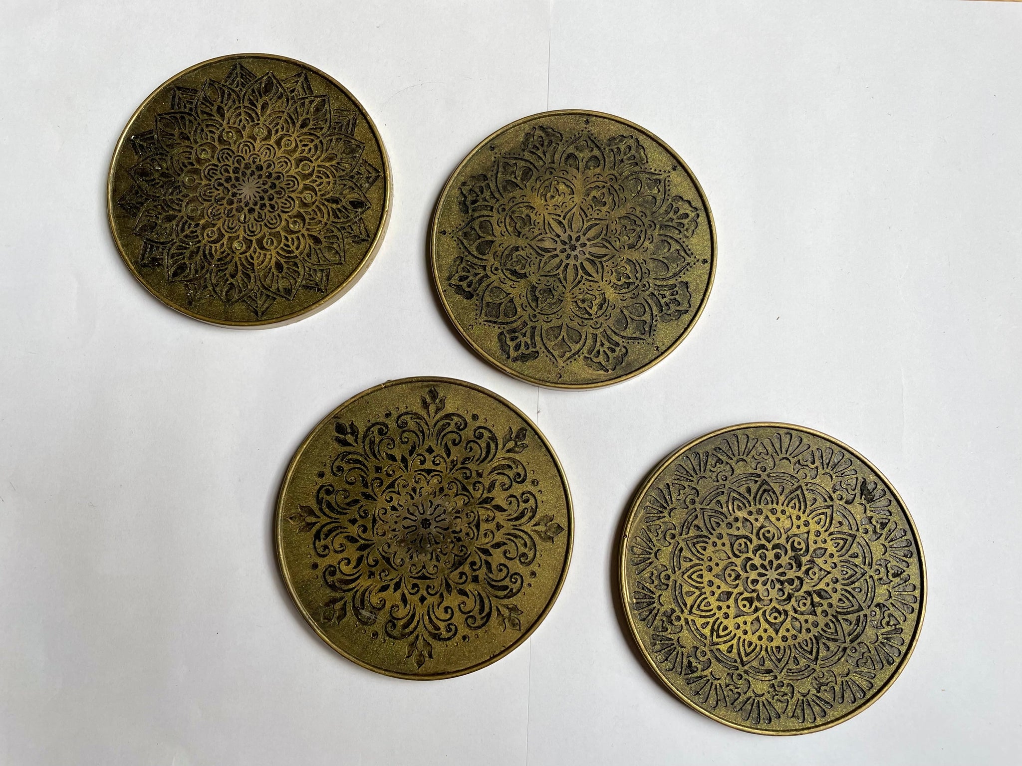 A L V A Mandala Coasters Black