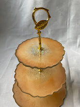 Load image into Gallery viewer, T R A Y Three tier coral with gold - Witte Art
