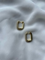 I N A Square hoop Earrings - Witte Art