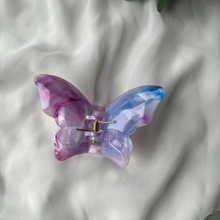 Load image into Gallery viewer, Butterfly hair claw Purple marble - Witte Art
