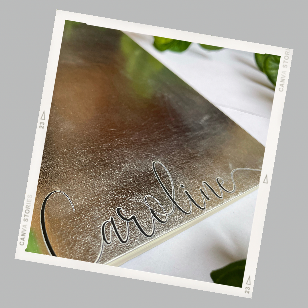 N O T E B O O K with name - Silver Edition (Limited edition) - Witte Art