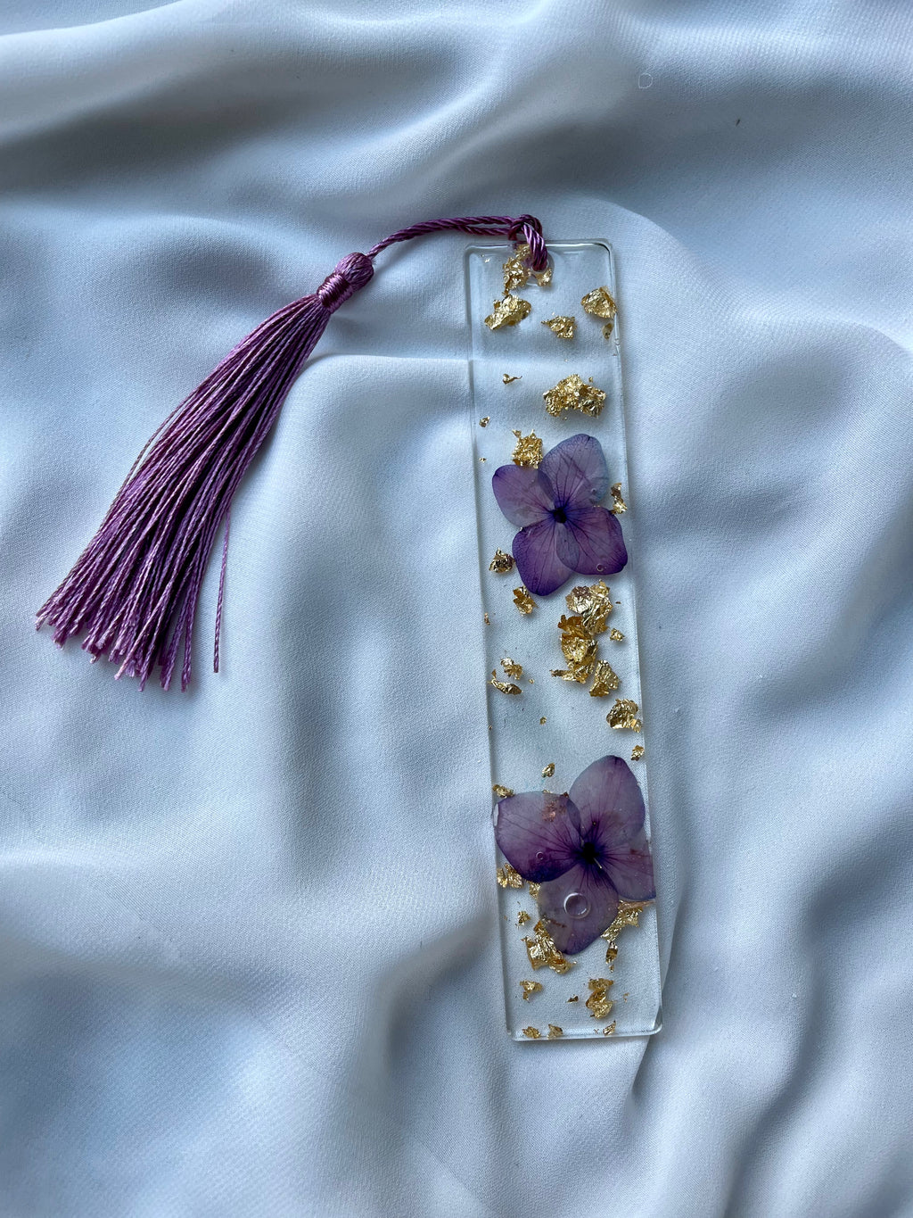 B I L L I E  Bookmark with real flowers - Witte Art