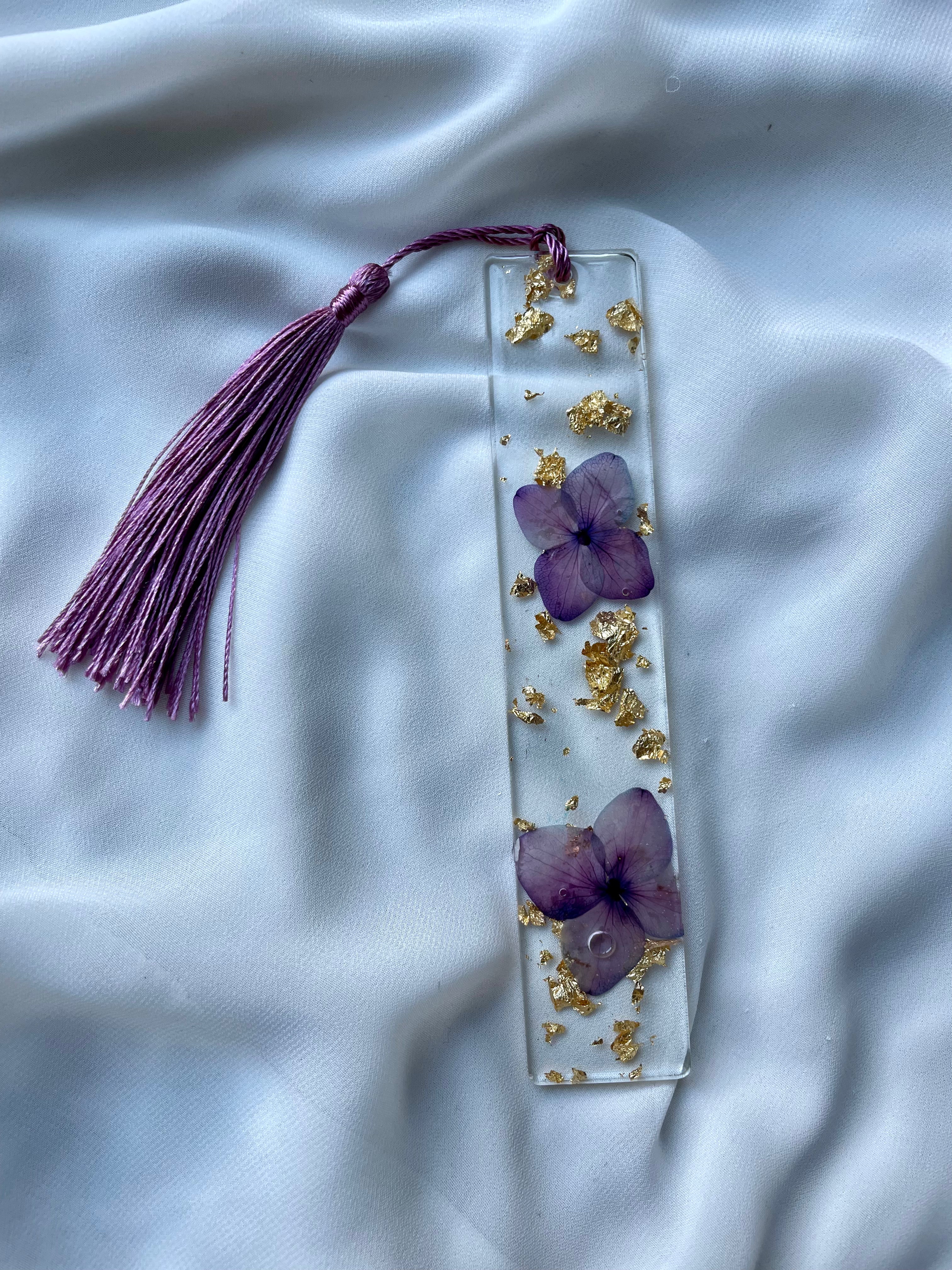 B I L L I E  Bookmark with real flowers - Witte Art