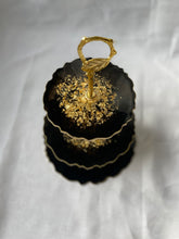 Load image into Gallery viewer, T R A Y Three tier tray black and gold - Witte Art
