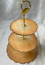 Load image into Gallery viewer, T R A Y Three tier coral with gold - Witte Art
