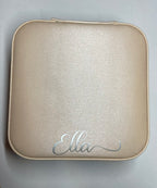 Personalized Travel jewelry box with name - White - Witte Art
