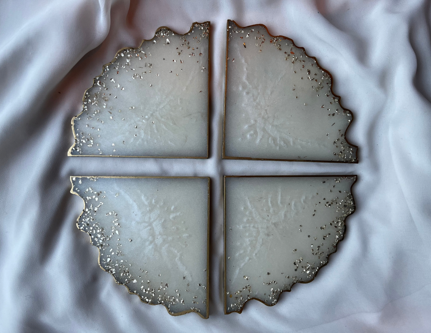 Coasters Diamond Champagne - Witte Art