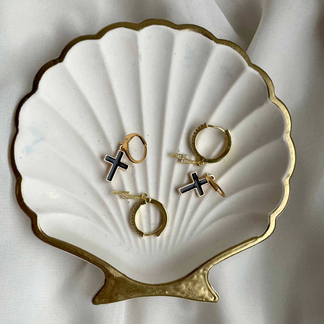Shell tray White and Gold - Witte Art