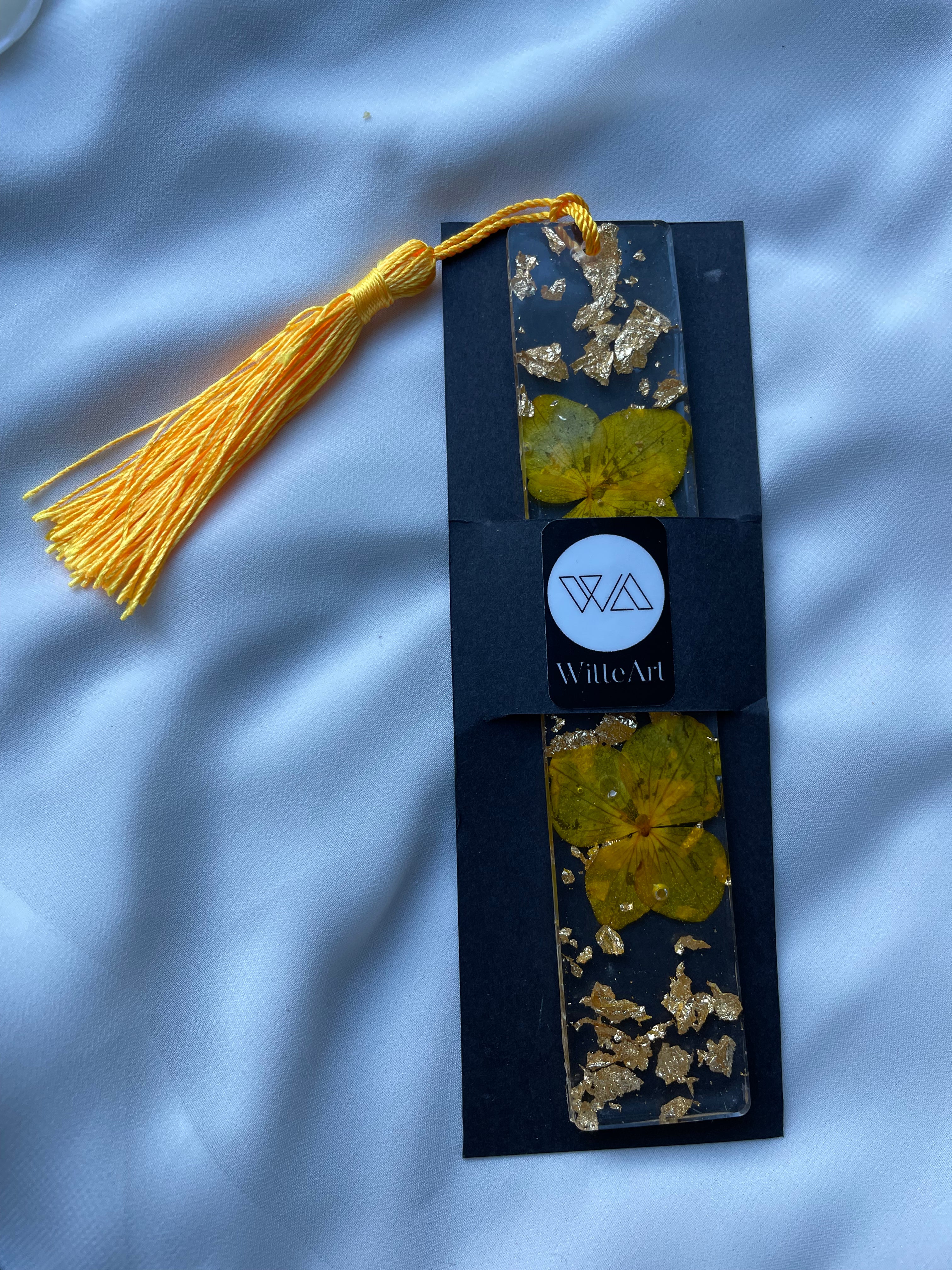 B I L L I E  Bookmark with real flowers - Witte Art