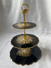 Load image into Gallery viewer, T R A Y Three tier tray black and gold - Witte Art
