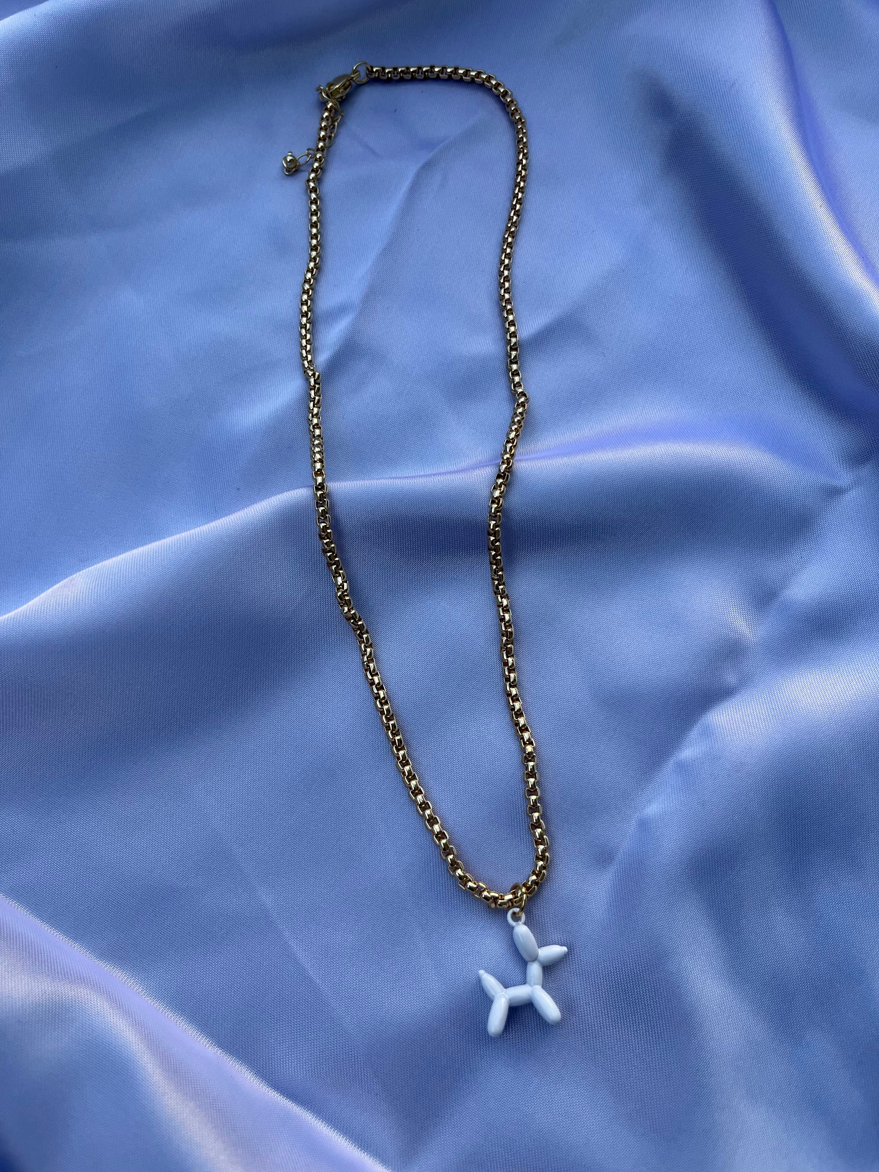 B A L L O O N  D O G necklace - Witte Art