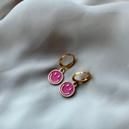 S M I L E Y  Hoop Earrings - Witte Art