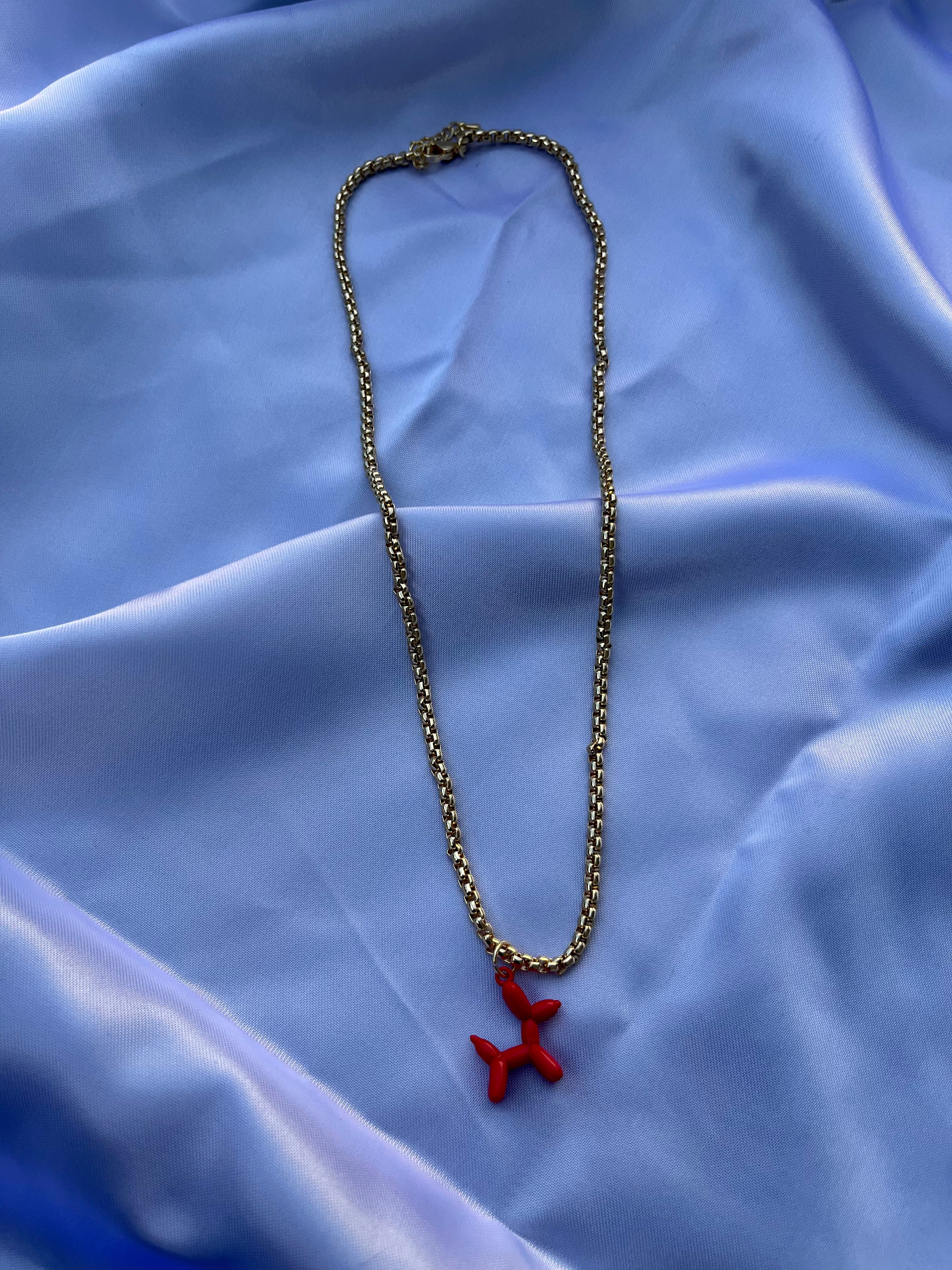B A L L O O N  D O G necklace - Witte Art