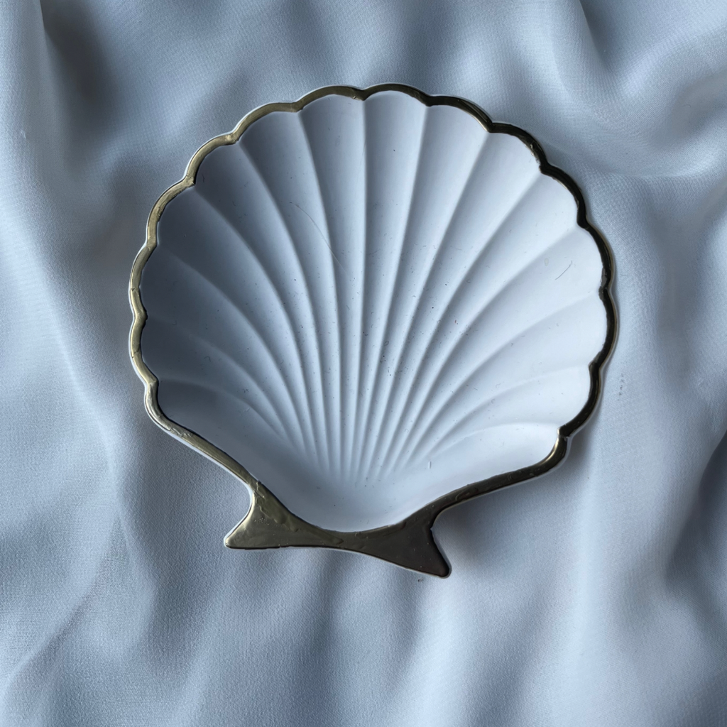 Shell tray White and Gold - Witte Art