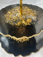 Load image into Gallery viewer, T R A Y Three tier tray black and gold - Witte Art
