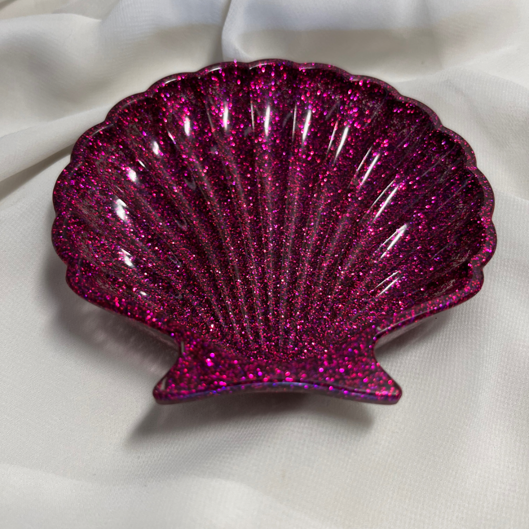 Shell tray Pink Glitter - Witte Art