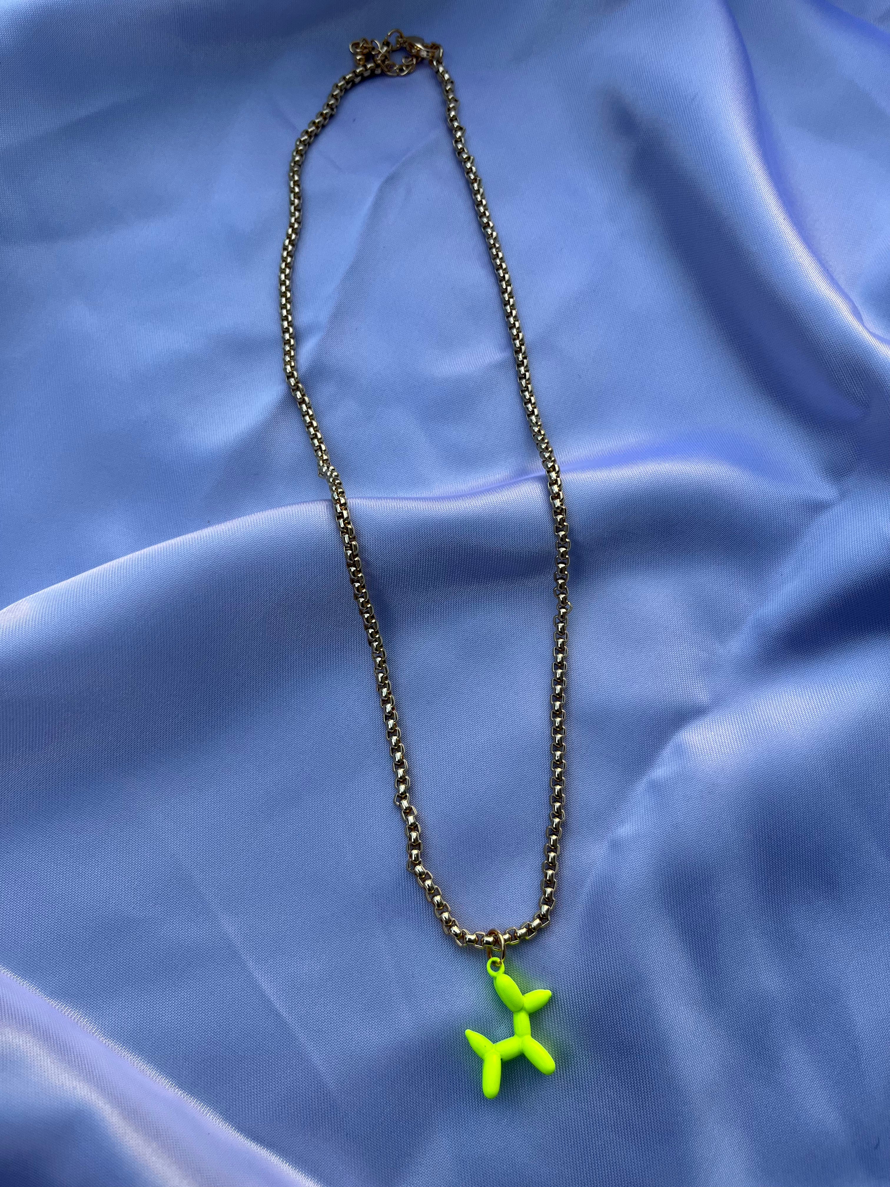 B A L L O O N  D O G necklace - Witte Art