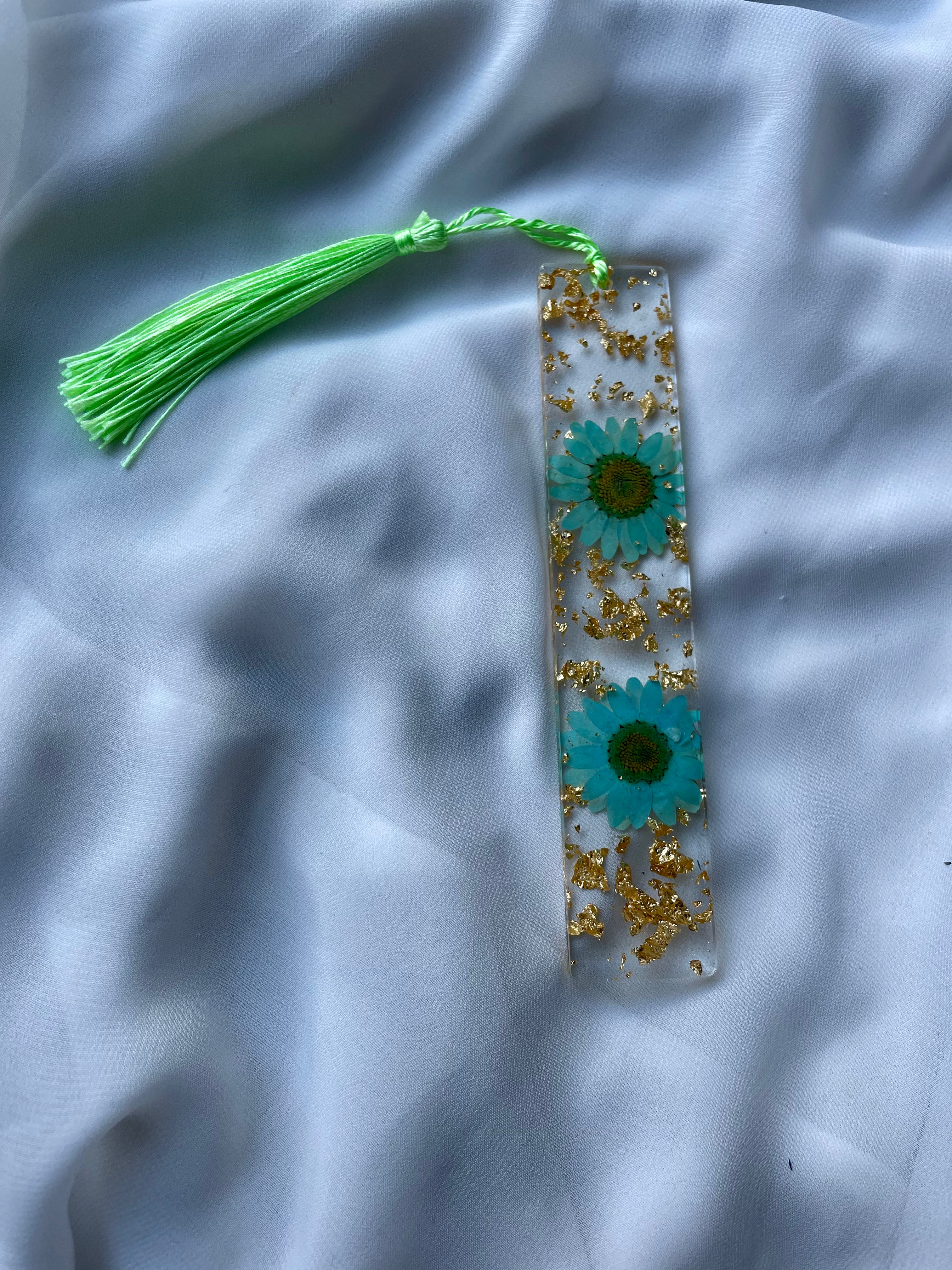 B I L L I E  Bookmark with real flowers - Witte Art
