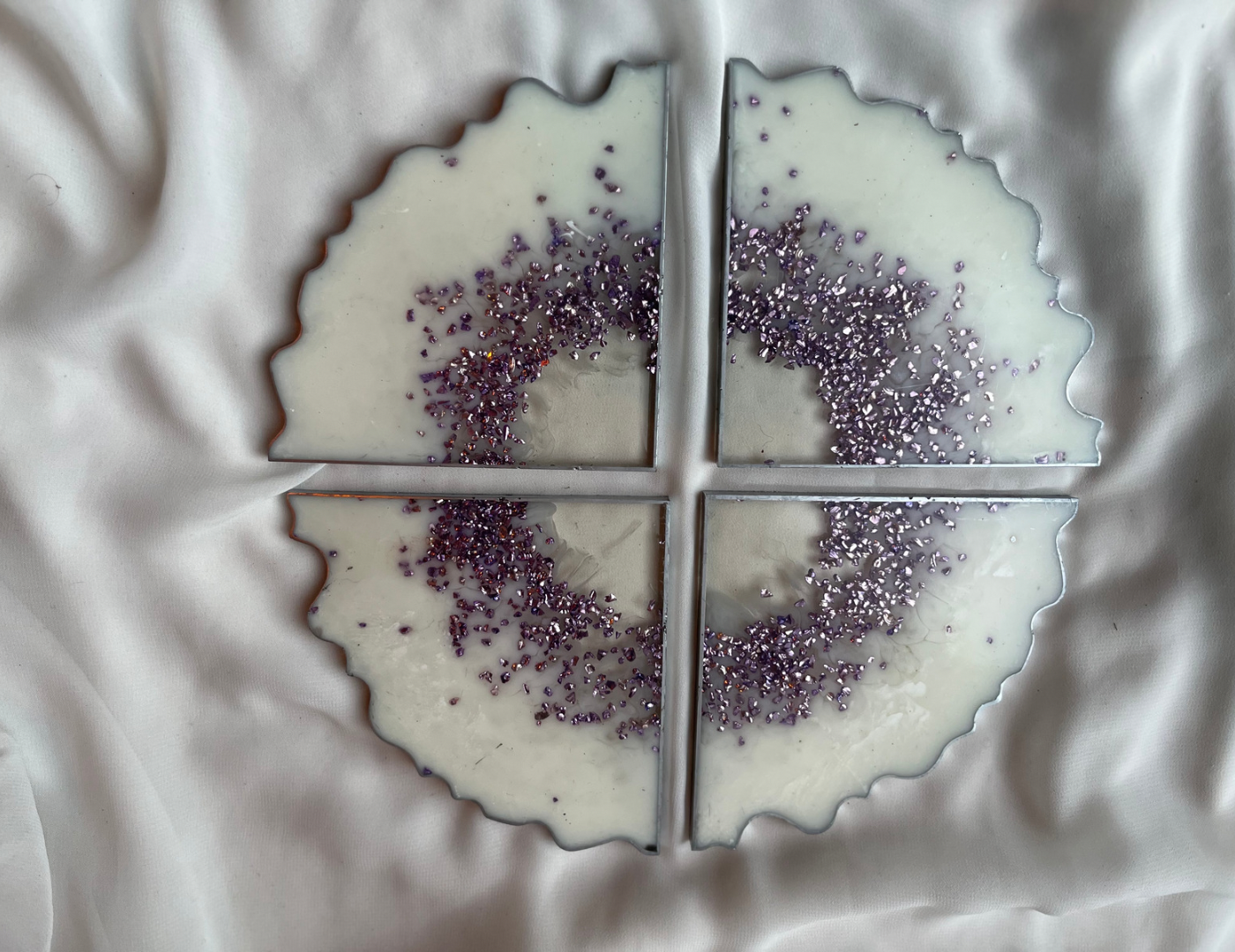 Coasters Diamond Purple - Witte Art