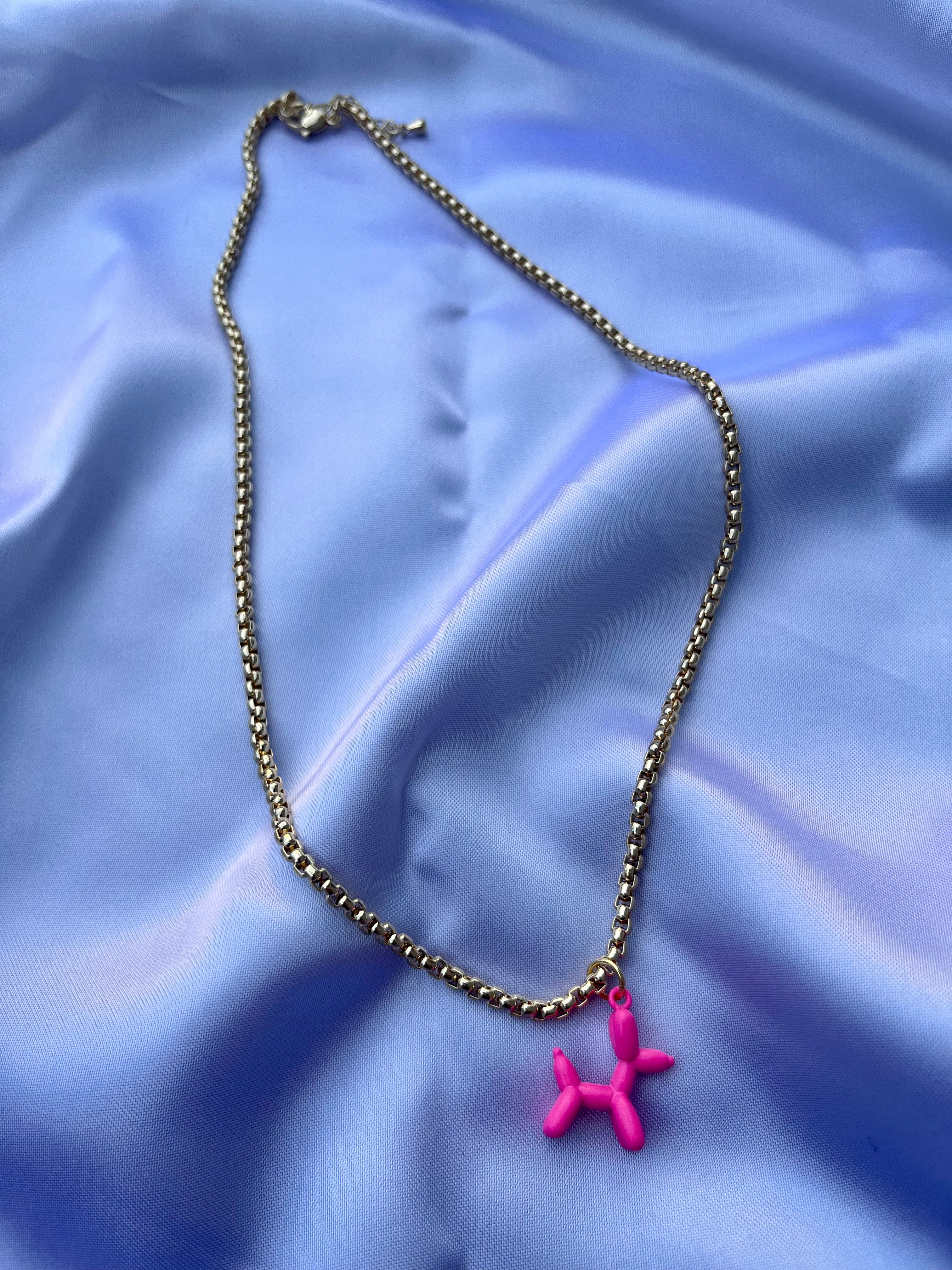 B A L L O O N  D O G necklace - Witte Art
