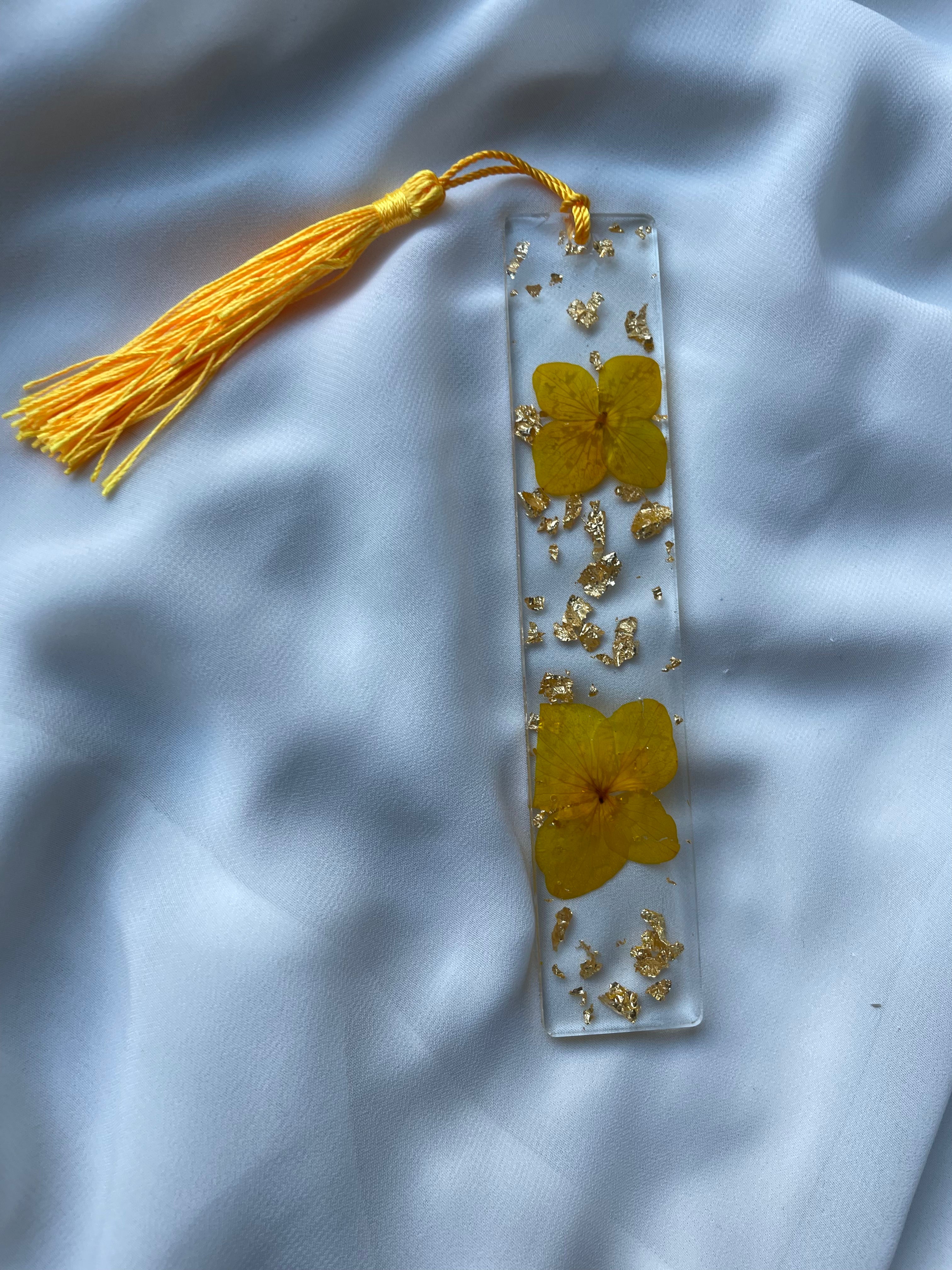 B I L L I E  Bookmark with real flowers - Witte Art