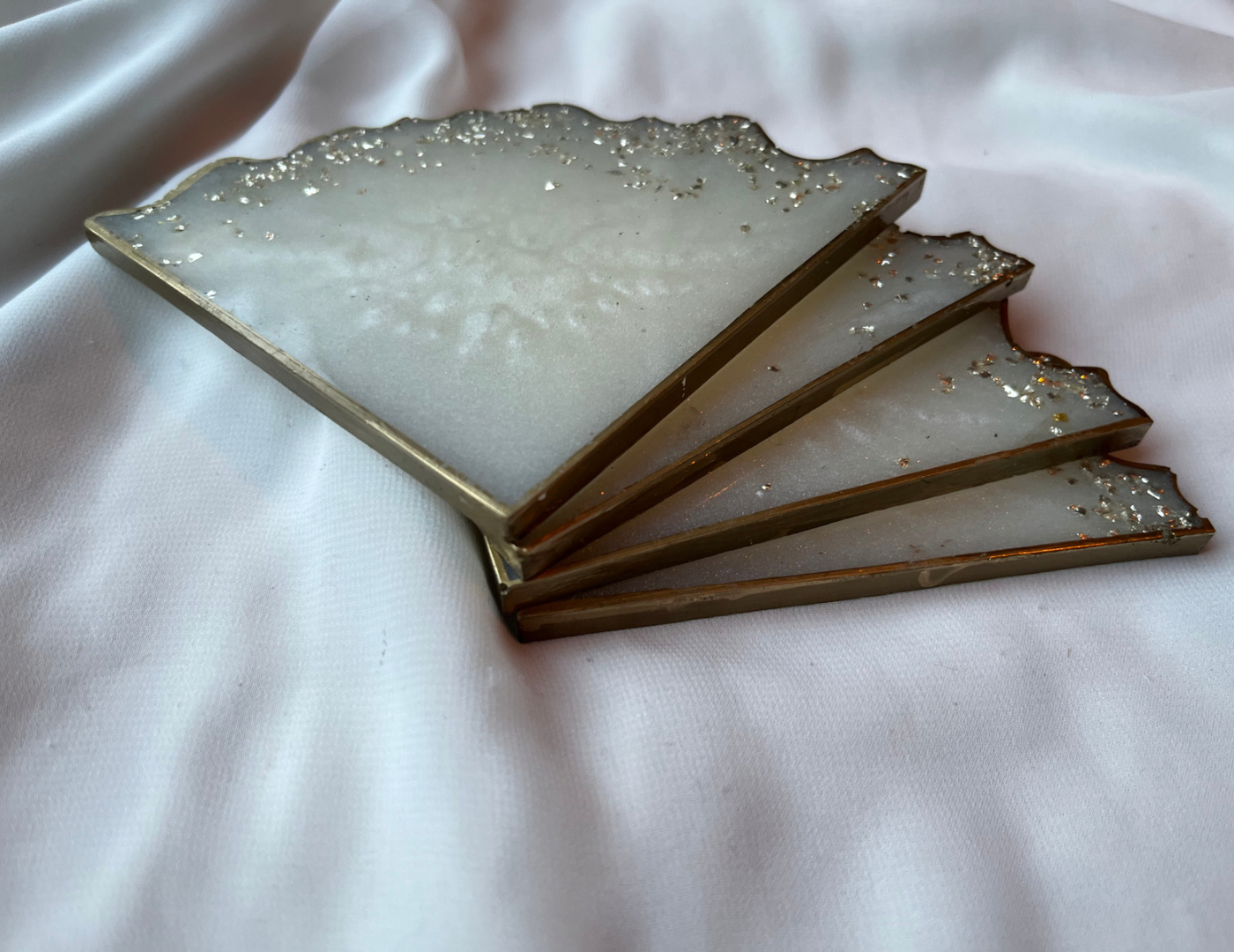 Coasters Diamond Champagne - Witte Art
