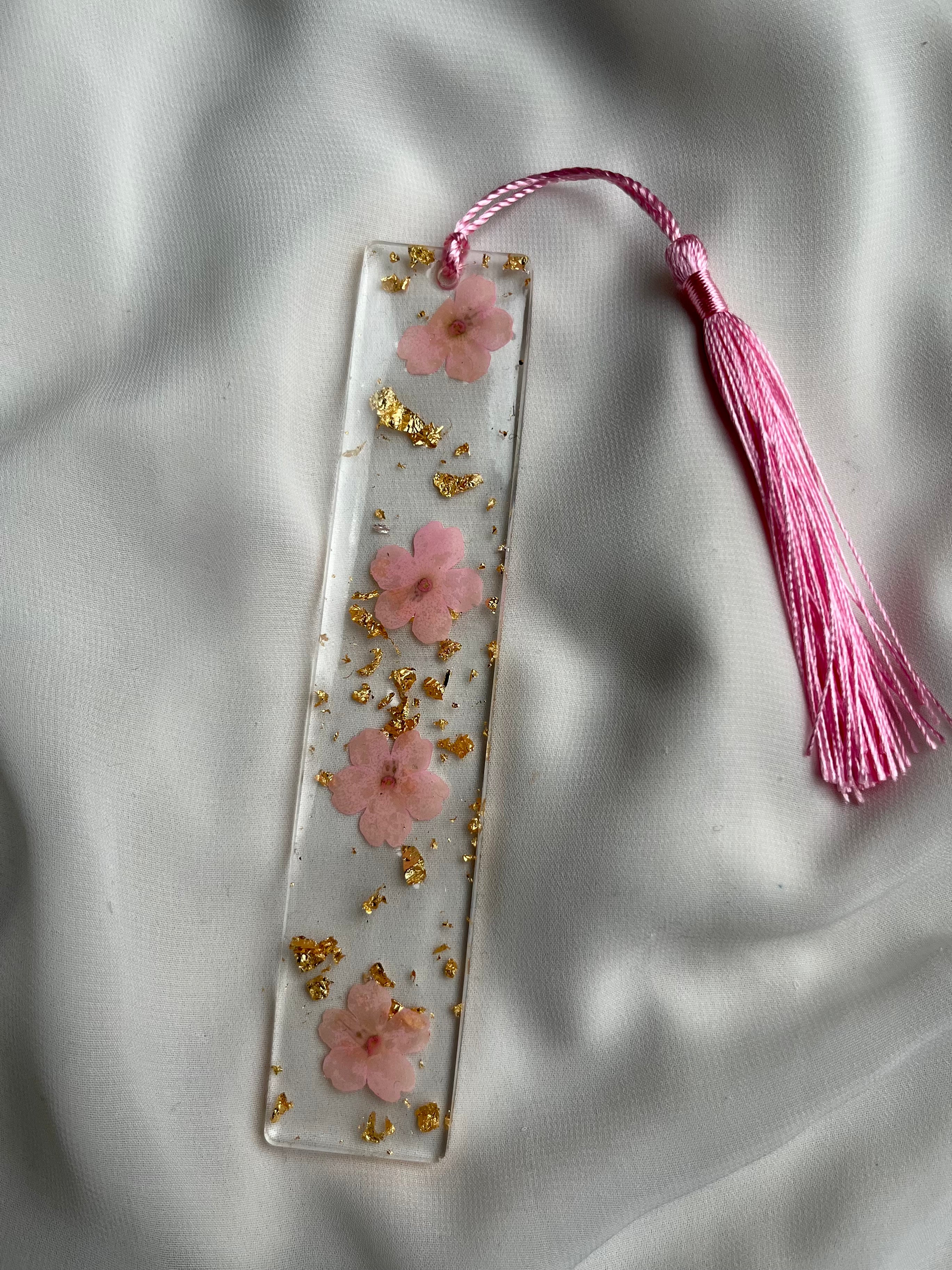 B I L L I E  Bookmark with real flowers - Witte Art