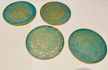 Load image into Gallery viewer, A L V A  Mandala Coasters Turquoise - Witte Art
