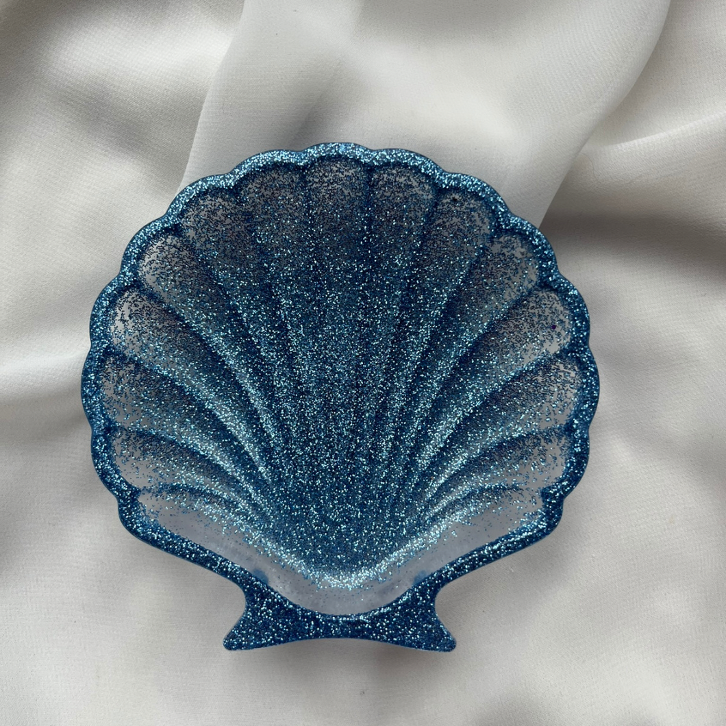 Shell tray Blue Glitter - Witte Art