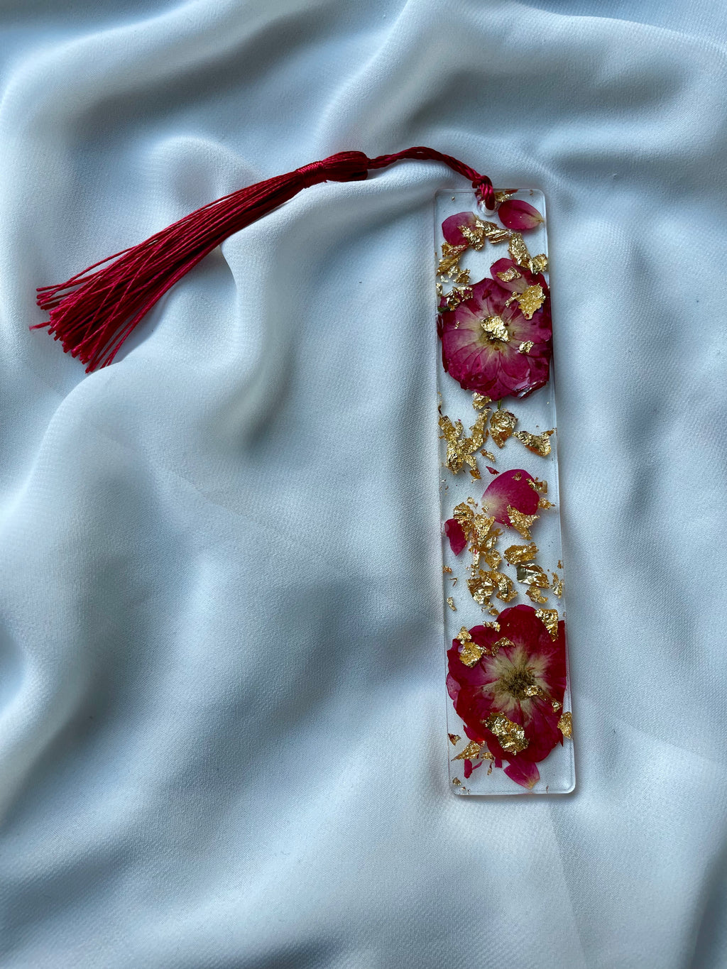 B I L L I E  Bookmark with real flowers - Witte Art