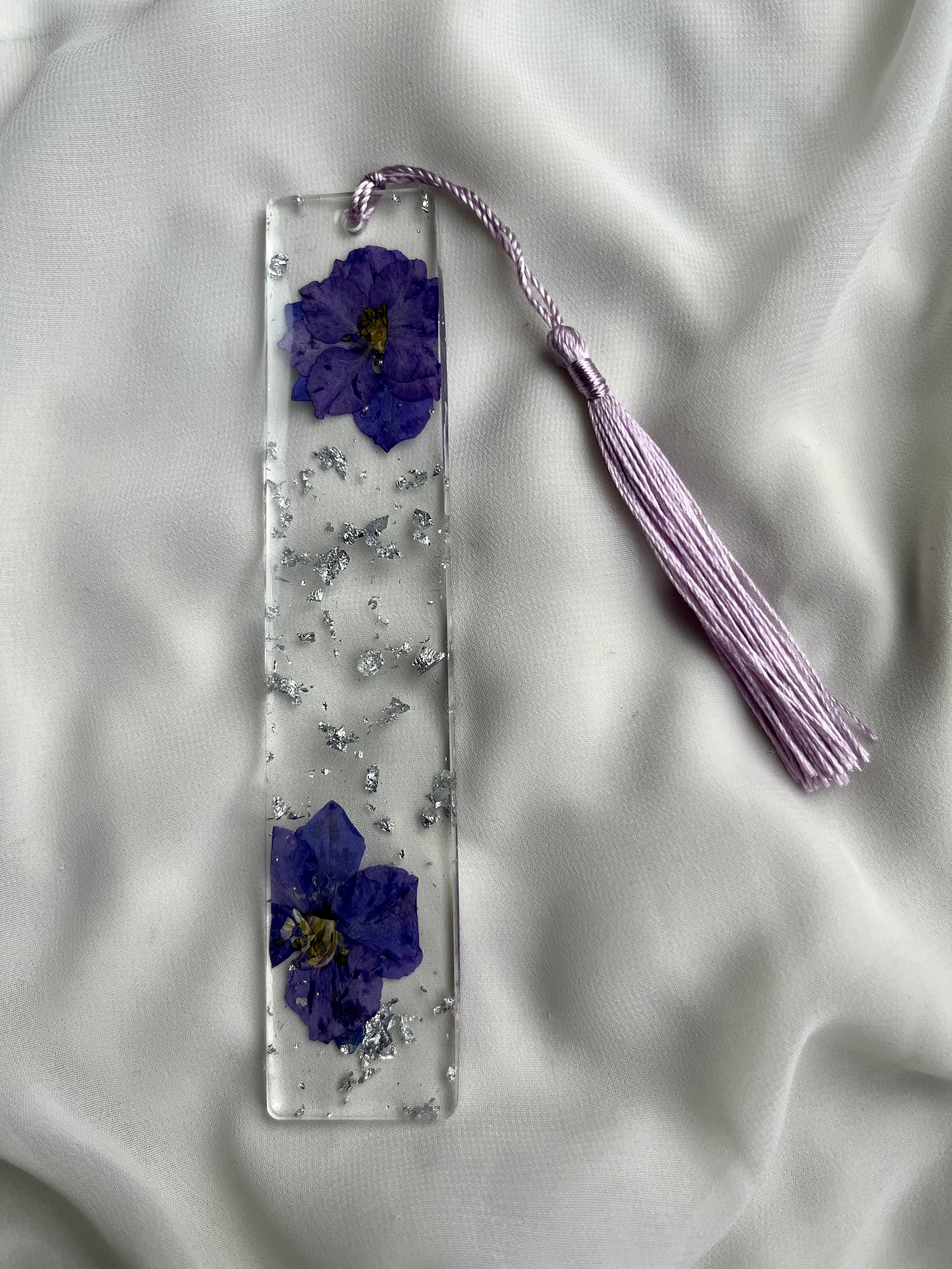 B I L L I E  Bookmark with real flowers - Witte Art