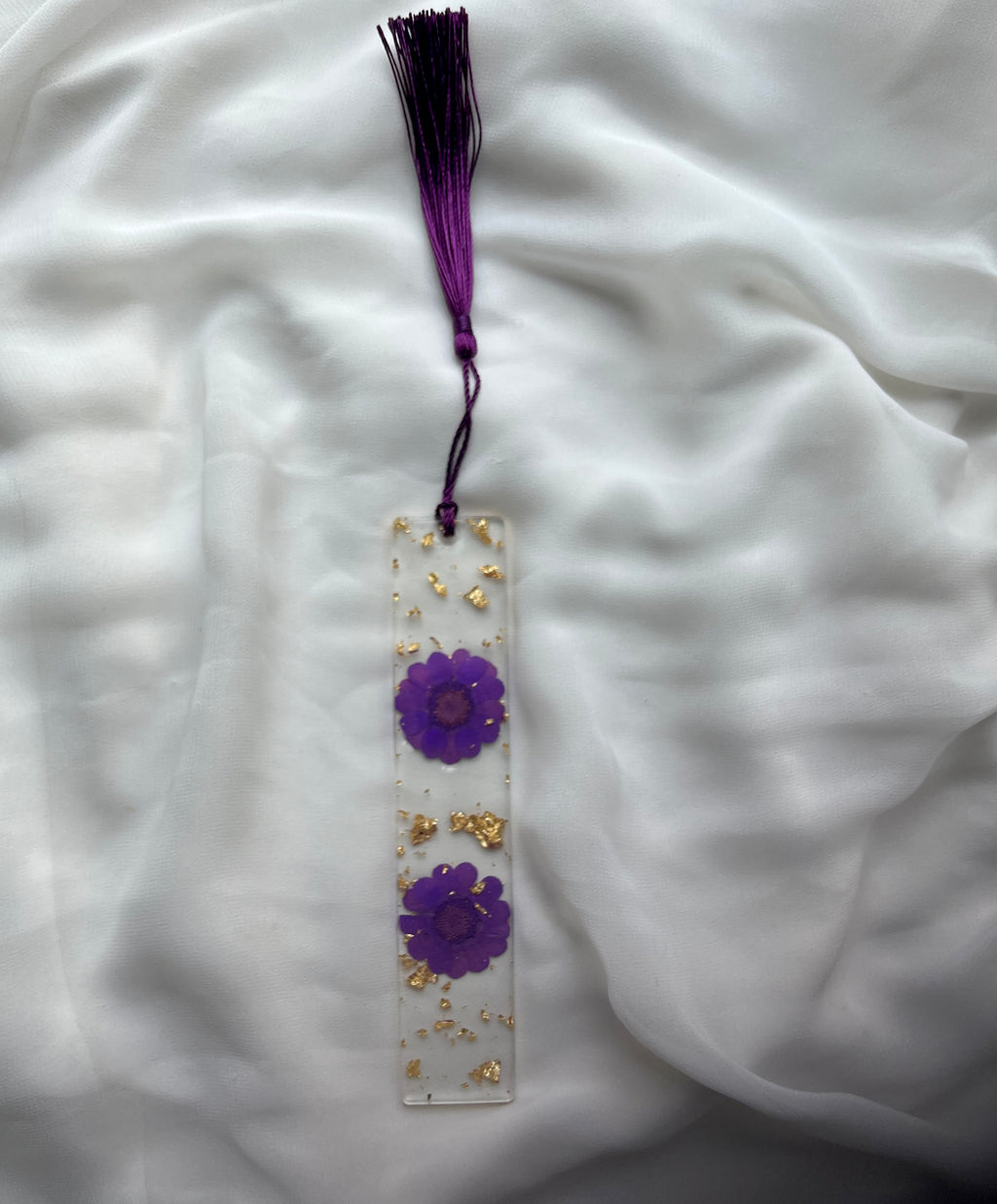 B I L L I E  Bookmark with real flowers - Witte Art