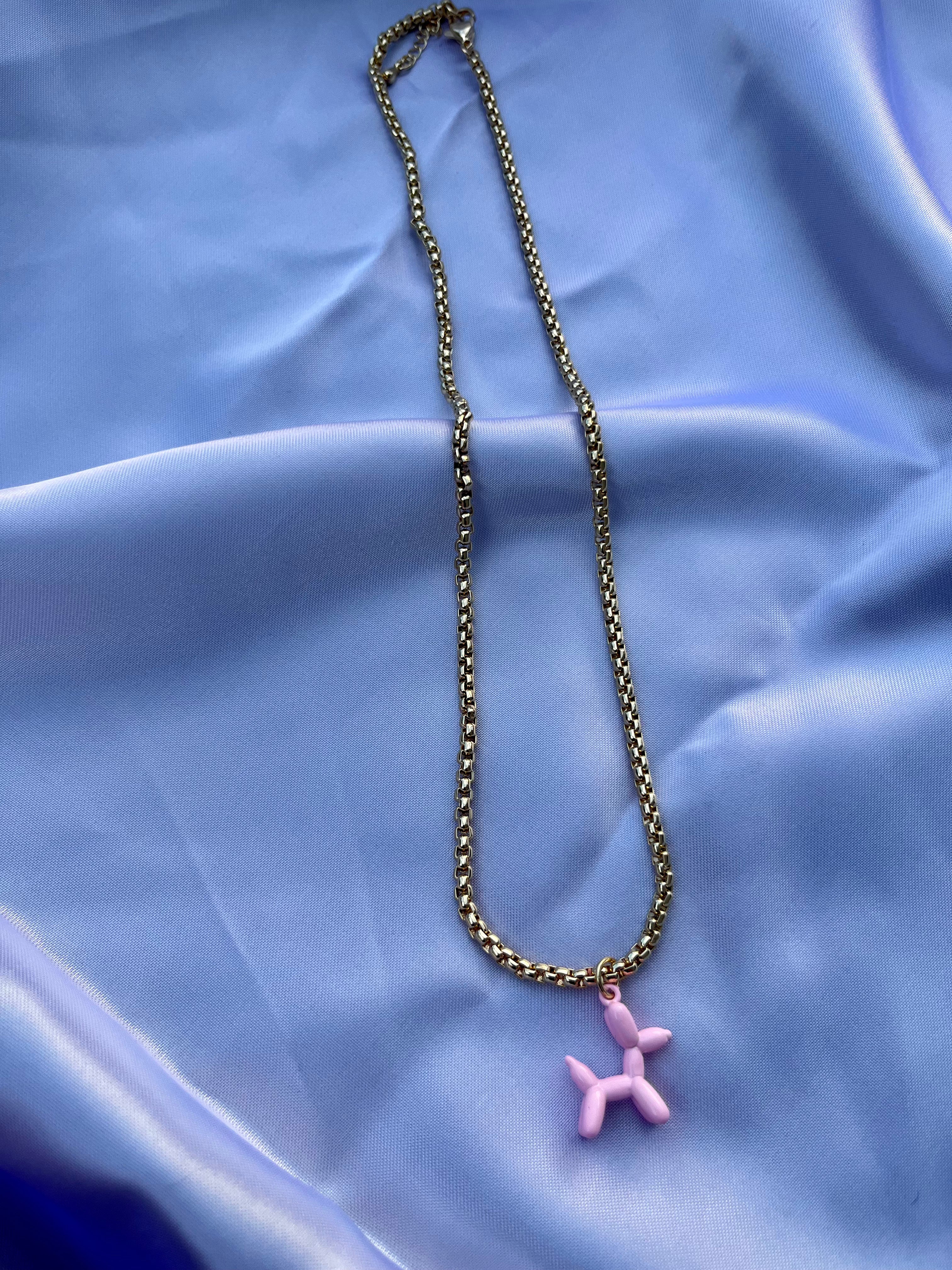 B A L L O O N  D O G necklace - Witte Art