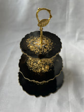 Load image into Gallery viewer, T R A Y Three tier tray black and gold - Witte Art
