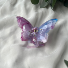 Load image into Gallery viewer, Butterfly hair claw Purple marble - Witte Art
