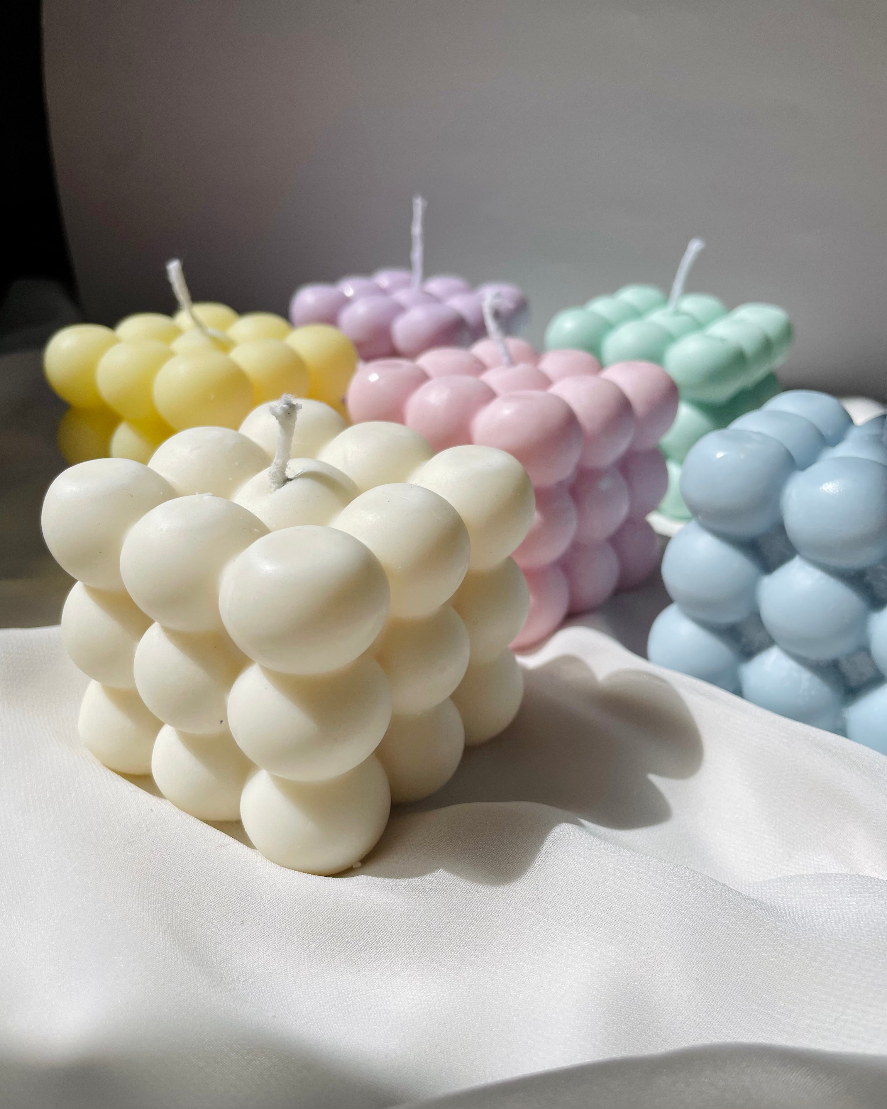T H E   C U B E  candle - Witte Art