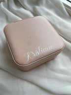 Personalized Travel jewelry box with name - White - Witte Art