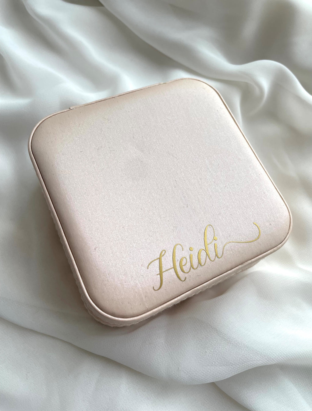 Personalized Travel jewelry box with name - White - Witte Art